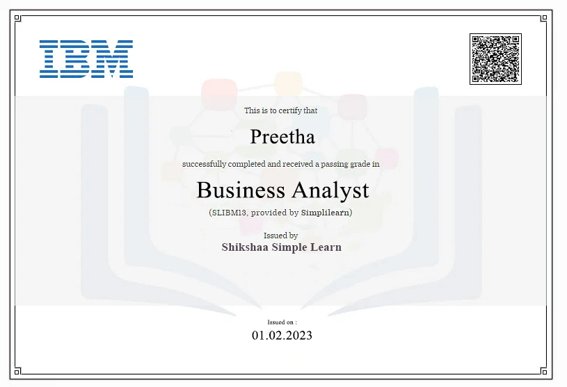 business analytics course certification