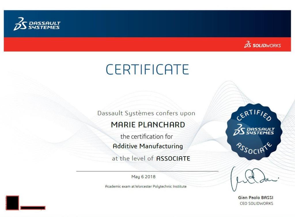 solid works certificate