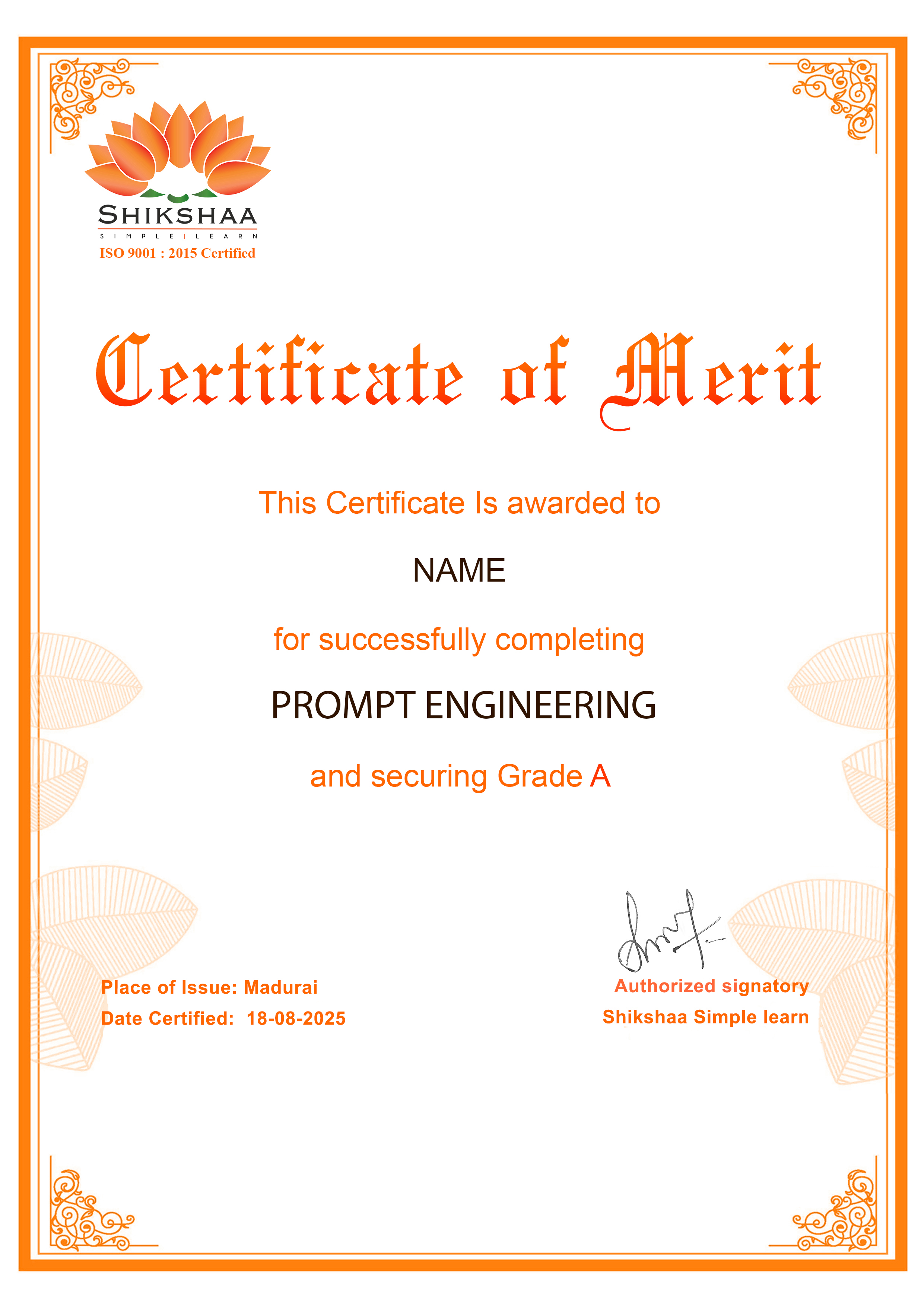 prompt engineering certification