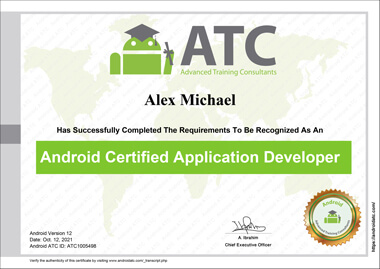 android course certification