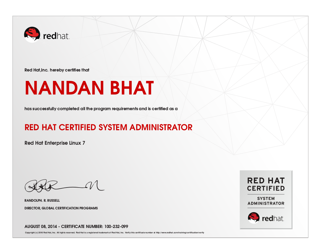 linux course certificate